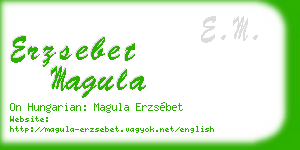 erzsebet magula business card